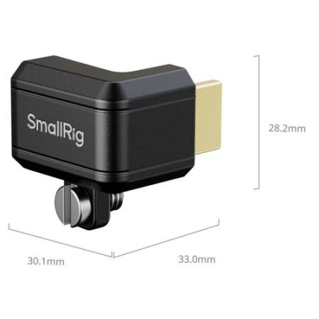 SmallRig 5593 - kątowy adapter HDMI o wysokiej rozdzielczośći do Sony FX2 - wymiary